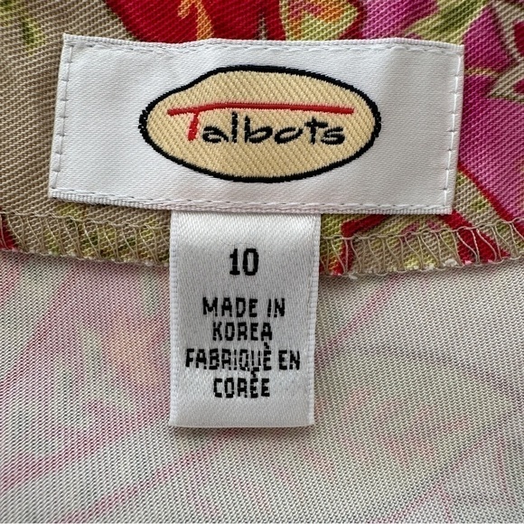 Talbots skirt, a-line, mini length, floral  botanical print, lightweight - Picture 7 of 8